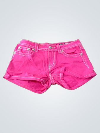 Miss Me Pink Embellished Denim Shorts