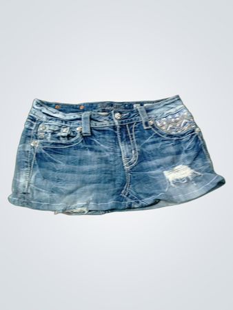 Miss Me Women's Embellished Denim Skirt