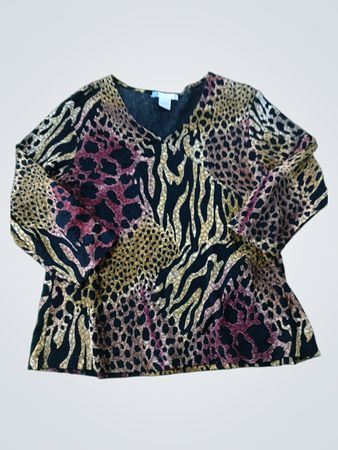 HALF MOON BAY Animal Print Top
