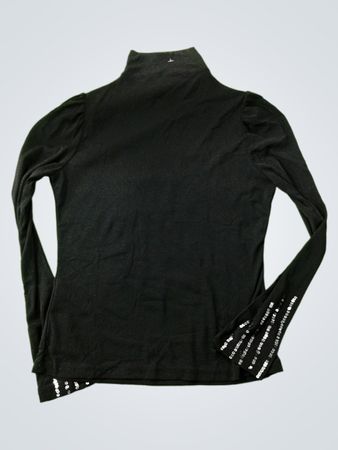 Black Long Sleeve Top with Eye Sequin Design