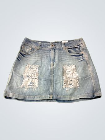 KappAhl Women's Denim Skirt with Sequins