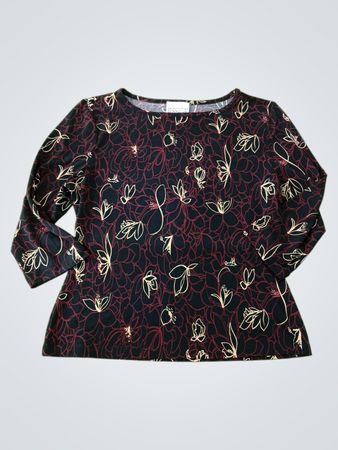 JESSICA Women's Printed Long Sleeve Top