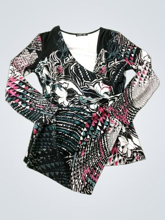 BOHO CHIC Women's Printed Wrap Top