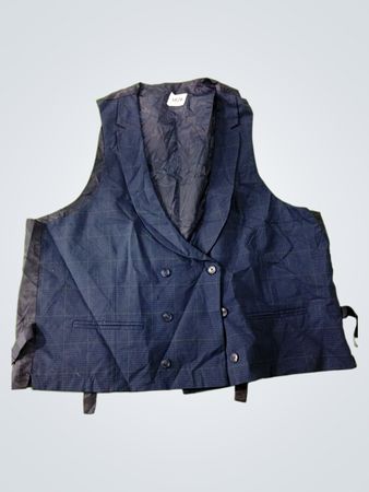 Dark Blue Double-Breasted Vest