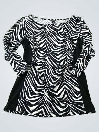 Ann Taylor Zebra Print Long Sleeve Top