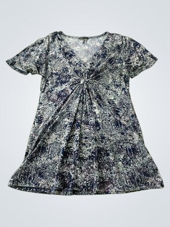 Daisy Fuentes Women's Printed V-Neck Short Sleeve Tunic