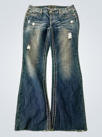 YMI Distressed Bootcut Jeans