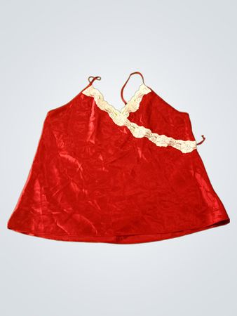 Soft Sensations Red Lace Trim Cami