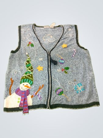 White Stag Damen Plus Schneemann Weihnachten Weste