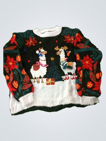 Holiday Time Llama Christmas Sweater