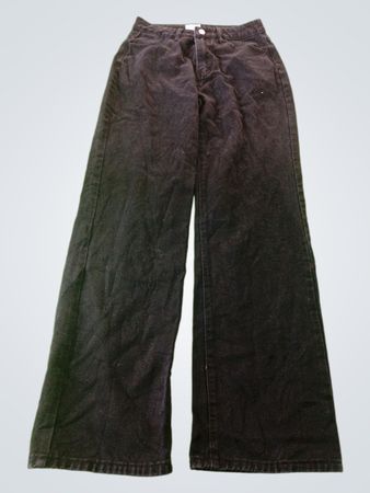 Black Wide Leg Jeans with White Stars