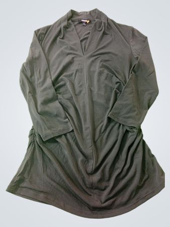 Premise Studio Women's Ruched Long Sleeve V-Neck Top