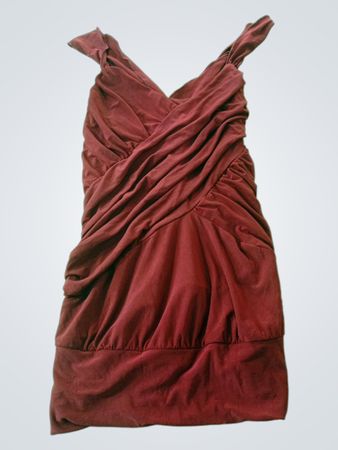 Voli Women's Ruched Halter Neck Dress