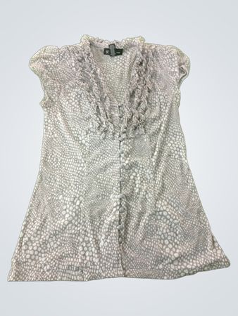INC International Concepts Damen Rüschendruckbluse