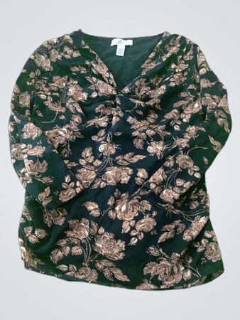 Nine West Long-Sleeve Floral Top