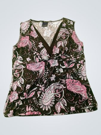 j.t.b. Sleeveless Paisley Print V-Neck Top