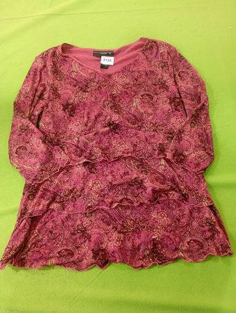 Venezia Paisley Print Tiered Ruffle Langarmbluse