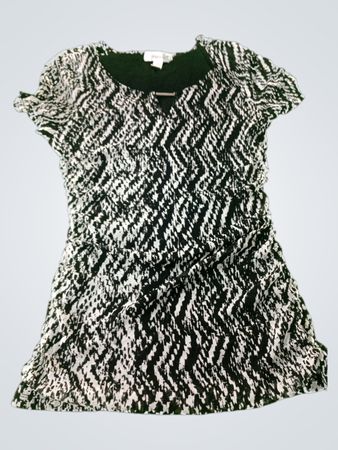 Top imprimé noir et blanc pour femmes Dressbarn