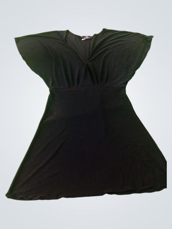 Dynamite Black V-neck Dolman Sleeve Dress