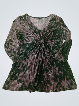 Daisy Fuentes Tie-Dye Long-Sleeve Top