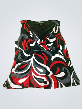 Kasper Sleeveless Print Top