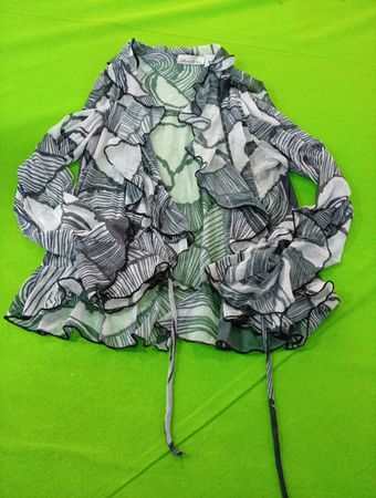 i'Amore Couture Sheer Ruffle Blouse