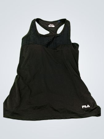 Fila Black Racerback Tank Top