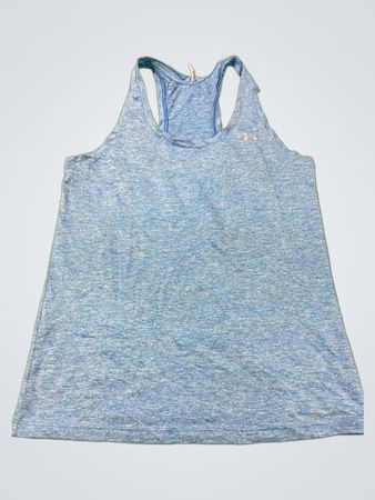 Under Armour Blue Heathered Racerback Tank Top