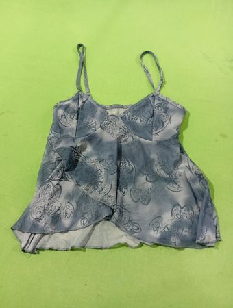 Débardeur Femme Imprimé Paisley Bleu