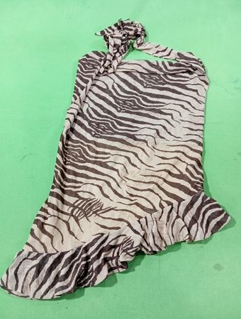 Robe à volants imprimé zèbre Milk + Honey