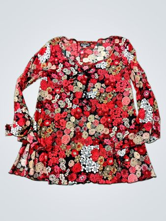 B.I.G.A.Y.C.D.A. Bluse mit floralem Druck und Neckholder
