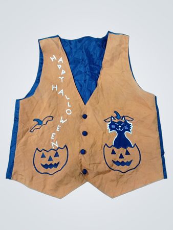 Gilet d'Halloween avec un design de citrouille et de chat