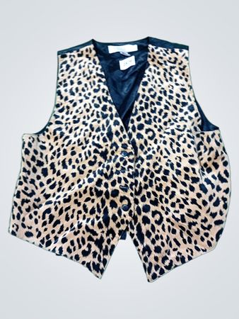 Karen Scott Leopardprint-Weste