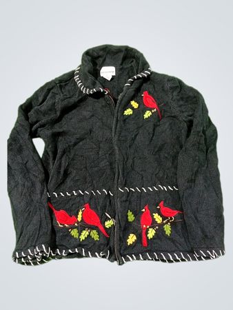 Veste zippée brodée Black Cardinal de Breckenridge