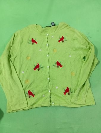 Kraftfull Kobe Damen-Cardigan mit Kardenbestickung