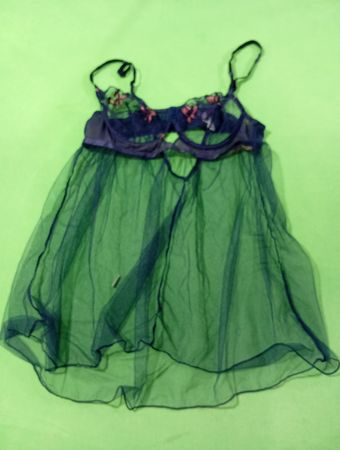 Babydoll transparent bleu marine ADC