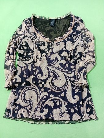 Die Limited Paisley Print Sheer Blouse