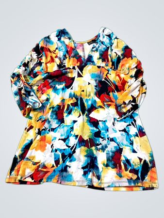BOLD elements Women's Floral Print V-Neck Top