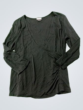 Ann Taylor Long Sleeve Ruched Wrap Top