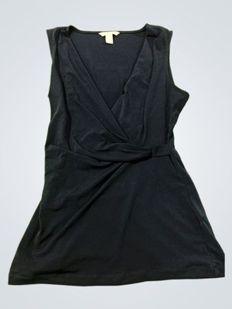 Top sans manches croisé bleu marine Banana Republic