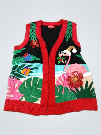 Blizzard Bay Damen Weihnachtsflamingo Hässlicher Pullover-Weste