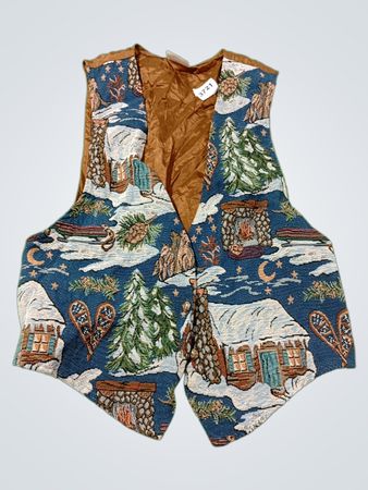 Chasuble Tapisserie Scène Hivernale Backroad Blues