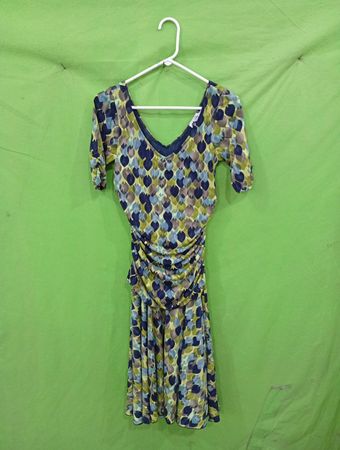 Lily Ruched Print Kleid