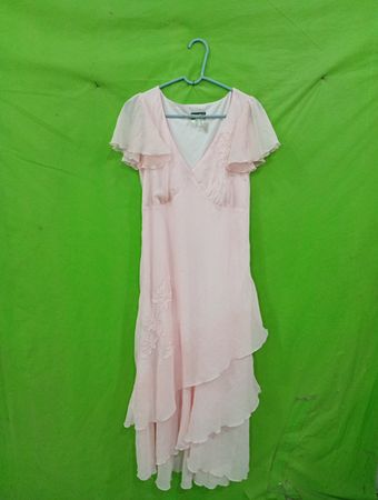 MODESZENE Pink Ruffled Dress
