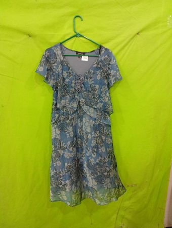R&M Richards Floral Print Layered Dress