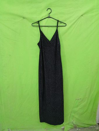Schwarzes funkelndes Maxikleid