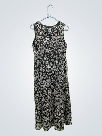 Sago Harbor Schwarzes Blumen Ärmelloses Kleid