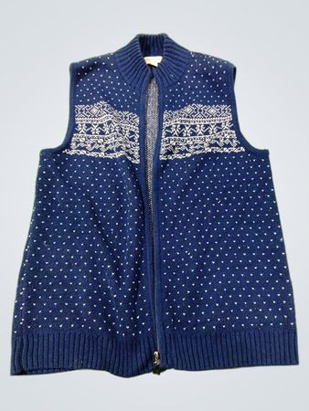 Appleseed's Blue Fair Isle Strickweste