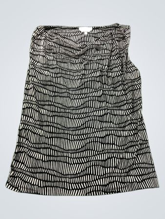 MaxMara Damen Schwarzes und Weißes Gestreiftes Strapless Top