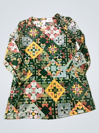 LOOP LAYERS Geometrischer Druck Langarmoberteil